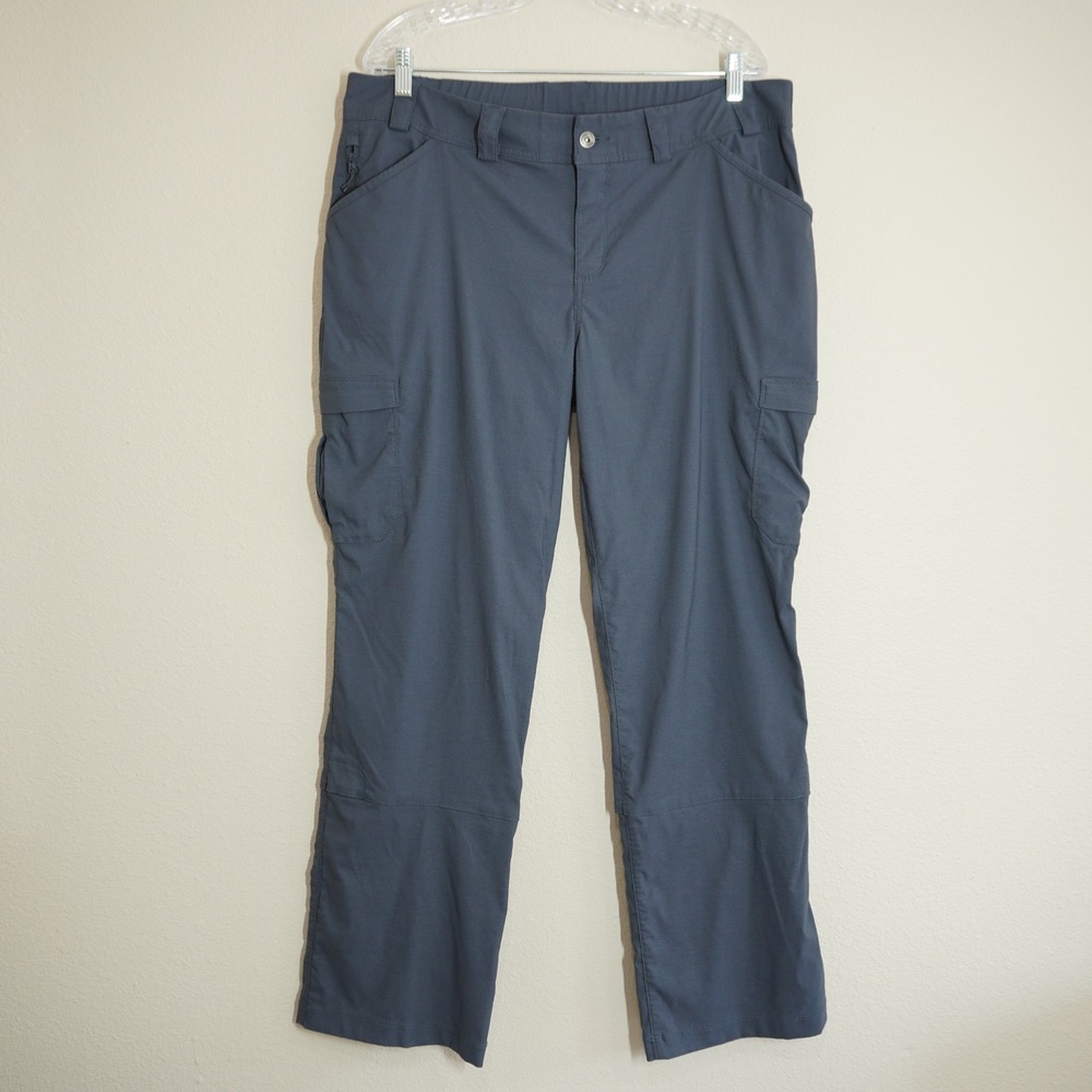Duluth Trading Co Womens 16x31 Dry on the Fly Cargo Pants Slate Blue Gray